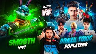 Smooth Vs 6 Brazil Pc Players|| Hardest Challenge Ever|| Lost 7-0 ?? || Smooth 444