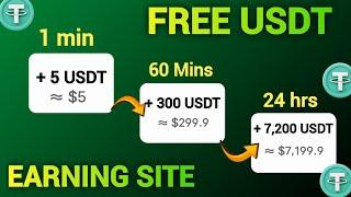 Earn Free $5 USDT in few Mins (no deposit) Free Usdt Earning Site 2024