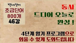 (초급단어46)  동사가 끝났습니다. 천 리 길도 한 걸음부터 | 영단어 읽는 법, 올바른 발음법까지 | 기초 영단어 800개 1년 프로젝트