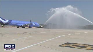 Breeze Airways' inaugural flight takes off from Tampa