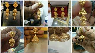 Latest Gold Jhumka Earrings Designs With Weight And Price #kaushalyapandey