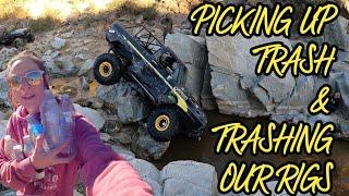 Arizona Desert Rock Crawling- Cleaning The Trails & Trashing Our Rigs.