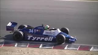 Tyrrell 010 very loud Cosworth DFV driven hard FIA Masters Formula One 1 2018 Monterey Reunion