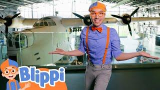 Blippi Learns About Planes At The London RAF Museum | Educational Videos for Kids