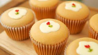 Basic Chiffon Cupcakes Recipe  No Crack・No Wrinkle・No Shrink | Soft Chiffon Cupcake Recipe