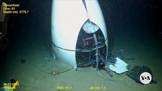 Coast Guard marine investigators release underwater footage of the Titan submersible wreckage