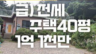 계약완료 //        전세 끝판왕 퇴촌 전원주택 전세 1억 1천만원(월세도 가능)~주택 약40평