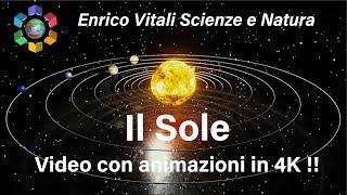 Il Sole: la nostra stella. Struttura. Fusione nucleare: ciclo  protone-protone.Filmato in 4K. UNICO!