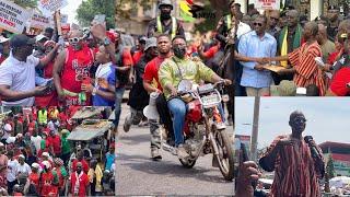 John Mahama & NDC gurus heavily storms EC office to forcefully demand a review of Voters register