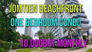 JOMTIEN BEACHFRONT ONE BEDROOM PATTAYA CONDO HIGH SEASON FULL REVIEW Lumpini Park 10,000BHT MONTHLY