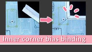 How to Inner Corner Bias Tape Binding - DIY Sewing