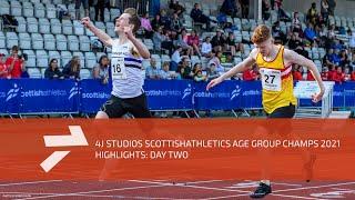 Day 2 Highlights of the 4J Studios scottishathletics Age Group Championships 2021 - vincosport.com