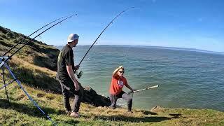 Fishing Brean Down  Worm Baiting With One Hand  September 2024