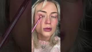 trying the “crying makeup” look 