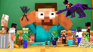 Monster School : Tiny Poor Vs Rich Challenge - Minecraft Animation