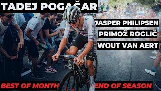 EPIC CYCLING BATTLES | Tadej Pogačar & Wout van Aert & Primož Roglič & Jasper Philipsen