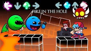 Friday Night Funkin' - "Fire In The Hole" (Moist Update) - Lobotomy Geometry Dash 2.2