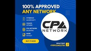 Create CPA NETWORK | Cpabuild|Maxbounty |Ogads|Affmine |100% Approved No declined