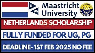 How to Apply for Netherlands International Scholarships for Undergraduate and Masters in 2025-2026