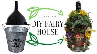 DIY Fairy Garden House for Miniature Garden with Dollar Tree Items