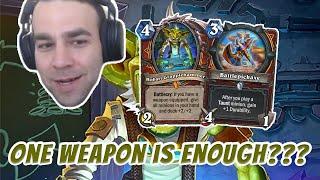 Hobart Grapplehammer and ONE Weapon Warrior Goes High Wins?!?!? - Hearthstone Arena