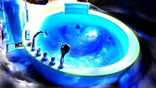 Calming Hot Tub sounds in a Hurricane 