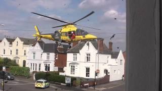 WNAA Air Ambulance Leamington Spa - Clarendon Street - Landing