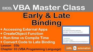 Early and Late Binding (Object Variables) || Excel VBA Master Class || 3.3b