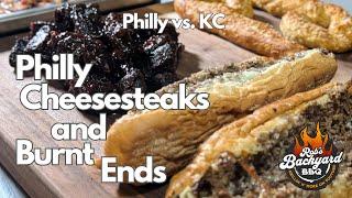 Philly Cheesesteaks vs. KC Burnt Ends: Super bowl snacks.. and lots of fun.