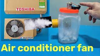 Video of air conditioner made from plastic bottles cooled by ice || Homemade AC