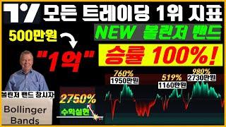 100% 승률 뉴 볼린저 밴드! 모든 트레이딩 1위 지표, 500만원 1억 가능한 트레이딩 뷰 지표 공개합니다 #tradingview #볼린저밴드 #기술적지표 #rsi #macd