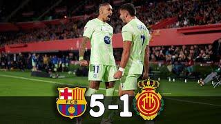 BARCELONA vs MALLORCA 5 - 1 - Goles y RESUMEN DEL PARTIDO - LALIGA 2024