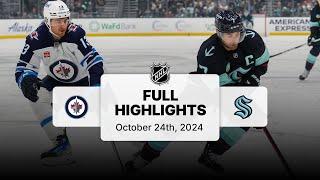 Jets at Kraken | October 24, 2024 | NHL Full Game Highlights