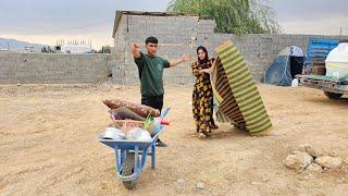 Windy Retreat: Moving the Tent Inside for Shelter,, A Couple's Continuous Effort