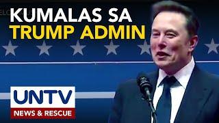 Pagkalas ni Elon Musk sa Trump administration, kinumpirma ng White House.