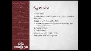 McGovern-Dole Research & Learning Presentation