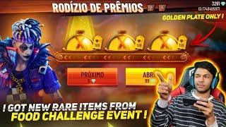 New Food Challenge Event I Got Pacote Bundle & Age Of Gold Bundle At Garena Free Fire 2021