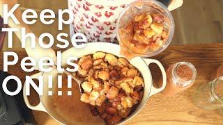 Easy NO PEEL, NO SUGAR ADDED Applesauce for a crockpot or Instant Pot