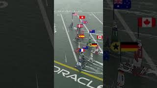 One of the most THRILLING race starts in #SailGP #sailing #racing