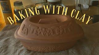 How to Use a Clay Cooker - La Terra Cotta Baking - Roasting a Chicken and Baking Bread in Clay