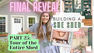 SHE SHED FINAL REVEAL-Tour of the She Shed I Built in My Backyard-Coolest Home Office/Lounge Ever!!!