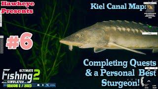 Ultimate Fishing Simulator 2 - Kiel Canal Map: Completing Quests & a Personal Best Sturgeon!