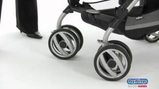 2011 Stroller - Peg Perego Pliko P3 Compact - How to Lock the Front Swivel Wheels in Place