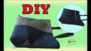 DIY TRIANGLE GUSSET TOTE BAG SEWING TUTORIAL | TOTE BAG FOR WOMAN