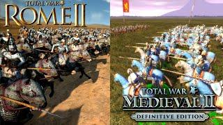 Medieval II vs Rome II Total War Cavalry Charges