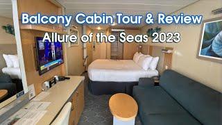 Allure of the Seas 2023 Balcony Stateroom Cabin Tour, Review & Room Service Menus