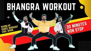 Bhangra Dance Fitness Workout At Home | 30 Min Non Stop Fat Burning Cardio |FITNESS DANCE With RAHUL