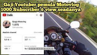 PARAH, SEGINI GAJI YOUTUBER PEMULA MOTOVLOG 1000 SUBSCRIBER #jogjamotovlog