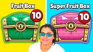 10 FRUIT BOX VS SUPER FRUIT BOX no Blox Fruits