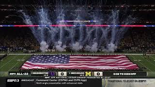 2024 College Football Playoff National Championship Game Michigan vs. Washington All-22 ESPN3 Feed